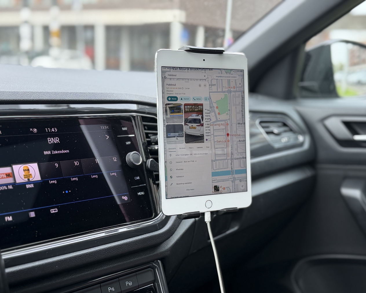 Taxi navigatie tijdens combinatieopleiding